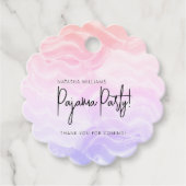 Pyjama Feest Kleurrijke Pastel Elegant  Bedankjes Labels (Voorkant)