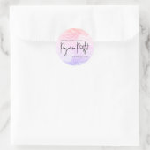 Pyjama Feest Kleurrijke Pastel Elegant  Ronde Sticker (Tas)