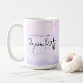 Pyjama Feest Pastel Roze Paars Modern Koffiemok