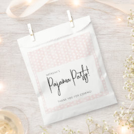 Pyjama Feest Stippen Zacht Roze  Bedankzakje