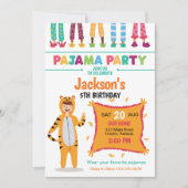Pyjama Feest Verjaardag Kaart (Voorkant)
