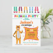 Pyjama Feest Verjaardag Kaart (Staand voorkant)
