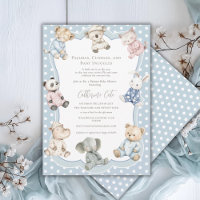 Pyjama Feestje Dierenthema Blauwe Baby Shower