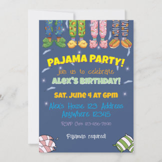 Pyjama Feestje Grappige Pyjama's en Pantoffels Ver Kaart