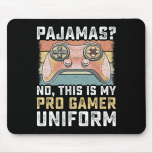 Pyjama Geen Pro Gamer Grappige Videospellen Jongen Muismat