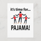 Pyjama Het is tijd voor pyjama Briefkaart (Voorkant)