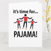 Pyjama Het Is Tijd Voor Pyjama Kaart (Gele Bloem)