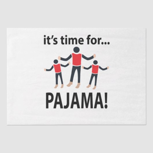 Pyjama Het Is Tijd Voor Pyjama Tissuepapier (Voorkant)