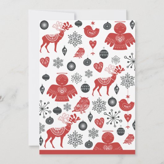 Pyjama Kerst Uitnodigingen Leuke illustratie (Achterkant)