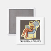 Pyjama & Koffiemagneet Magneet (Voorkant / Achterkant)