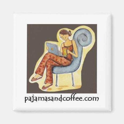 Pyjama & Koffiemagneet Magneet (Voorkant)