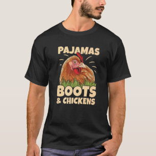 Pyjama Laarzen & Kippen voor een Kweker van Kippen T-shirt