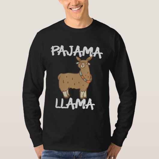 pyjama lama bedtijd t-shirt (Voorkant)