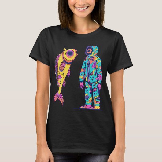 Pyjama man en de vis t-shirt (Voorkant)