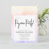 Pyjama Party Kleurrijke Pastel Elegante Strepen Kaart (Staand voorkant)