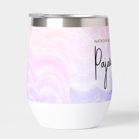 Pyjama Party Pastel Roze Paarse Modern (Rechts)