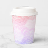 Pyjama Party Pastel Roze Paarse moderne kunst Papieren Bekers (Achterkant)