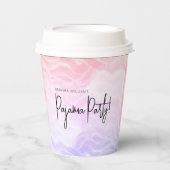 Pyjama Party Pastel Roze Paarse moderne kunst Papieren Bekers (Voorkant)