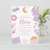 Pyjama Party · Sleepover Slumber Party uitnodiging (Staand voorkant)