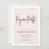 Pyjama Party Slumber Bachelorette Zachte Roze Stre Kaart (Voorkant)