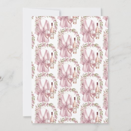 Pyjama Party Slumber PJ Prosecco Vrijgezellenfeest Kaart (Achterkant)