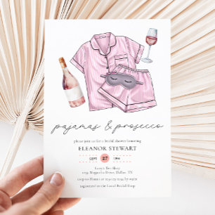 Pyjama Party Slumber PJ Prosecco Vrijgezellenfeest Kaart