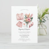 Pyjama Prosecco Bachelorette Tropical 2 Reisschema Kaart (Staand voorkant)