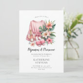 Pyjama Prosecco Bachelorette Tropische Route Kaart (Staand voorkant)