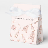 Pyjama & Prosecco Bruidsmeisje Bachelorette Bedankdoosjes (Voorkant Zijde)