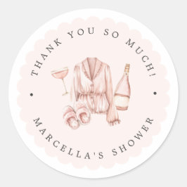 Pyjama & Prosecco Bruidsmeisje Bachelorette Ronde Sticker