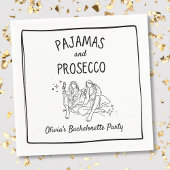 Pyjama & Prosecco Gepersonaliseerd Afscheid van de Servet