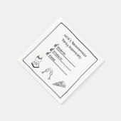 Pyjama & Prosecco Handgeschreven vrijgezellenfeest Servet (Hoek)