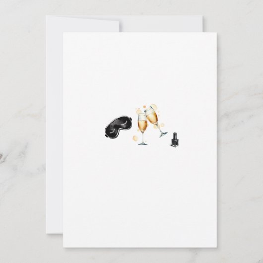 Pyjama Prosecco PJ Party Sassy Bold 30e Verjaardag Kaart (Achterkant)