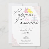 Pyjama & Prosecco PJ's Slumber Party Vrijgezellenf Kaart (Voorkant)