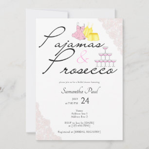 Pyjama & Prosecco PJ's Slumber Party Vrijgezellenf Kaart