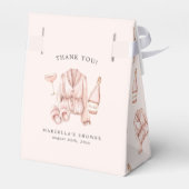 Pyjama & Prosecco Vrijgezellenfeest Bachelorette Bedankdoosjes (Achterkant)