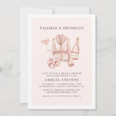 Pyjama & Prosecco Vrijgezellenfeest Bachelorette Kaart (Voorkant)