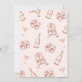 Pyjama & Prosecco Vrijgezellenfeest Bachelorette Kaart (Achterkant)