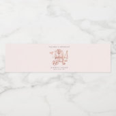 Pyjama & Prosecco Vrijgezellenfeest Bachelorette Waterfles Etiket (Enkel label)