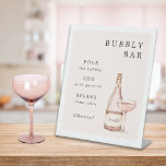 Pyjama & Prosecco Vrijgezellenfeest Bubble Bar Reclamebord Met Voetstuk<br><div class="desc">Dit leuke ontwerp heeft een leuke pyjama en prosecco thema!</div>