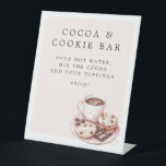 Pyjama & Prosecco Vrijgezellenfeest Cacao & Cookie Reclamebord Met Voetstuk<br><div class="desc">Dit leuke ontwerp heeft een leuke pyjama en prosecco thema!</div>