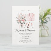 Pyjama Prosecco Wild Flora Bachelorette Routebesch Kaart (Staand voorkant)