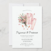 Pyjama Prosecco Wildflower Bachelorette Routebesch Kaart (Voorkant)