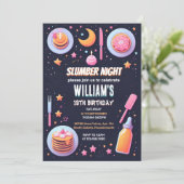 pyjama sterren Sleepover Slumber Party 13e verjaar Kaart (Staand voorkant)