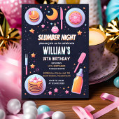 pyjama sterren Sleepover Slumber Party 13e verjaar Kaart