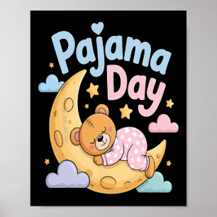 Pyjamadag School Spirit Week Beer Slaap Leraar S Poster