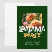 Pyjamafeest bij jouw naam huis! Uitnodigingen (Voorkant / Achterkant)