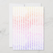Pyjamafeest met Kleurrijke Pastel Elegante Strepen Kaart (Achterkant)