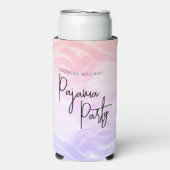 Pyjamafeest Pastel Roze Paars Modern Seltzer Blikjeskoeler (Seltzer Voorkant)