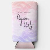 Pyjamafeest Pastel Roze Paars Modern Seltzer Blikjeskoeler (Voorkant)